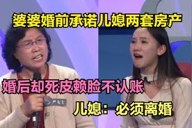 婆婆婚前承诺儿媳两套房产，婚后却死皮赖脸不认账，儿媳：离婚视频封面