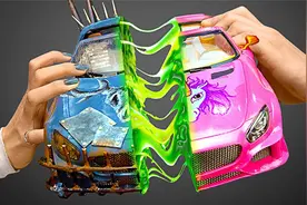 【硬核DIY】小跑车疯狂爆改：一半粉色少女心，一半颓废赛博风
