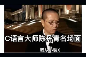 C语言大师陈丹青名场面：开口就是国粹了，大师这么接地气的嘛视频封面