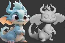 3dmax动物建模：萌萌哒的小龙模型制作教学，零基础新手必看视频封面