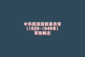 中华民国国民革命军（1929-1949年）军衔标志视频封面