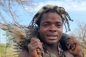 原始部落用毒箭狩猎，成功捕获一头60斤重豪猪，回去直接扒皮吃肉视频封面