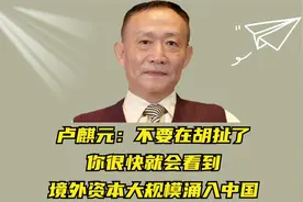 卢麒元：不要在胡扯了，你很快就会看到境外资本大规模涌入中国