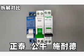 不同价位空气开关拆解对比，正泰，公牛，施耐德，看看区别在哪？视频封面