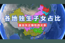 各地独生子女占比，从数据看当年东北“牺牲”了太多！#东北视频封面