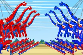 恐龙动画：蜘蛛恐龙vs霸王龙斗智斗勇，会是最激烈的恐龙大战吗？视频封面
