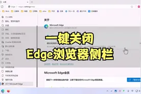 一键关闭edge浏览器侧边栏