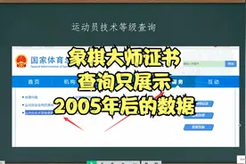中国象棋大师证书的在线查询