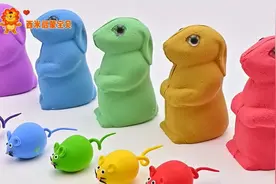 早教玩具 -五只不同颜色的小兔子是什么制作出来的吗视频封面