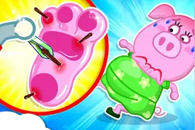 沃尔夫动画：脚被刺扎了，该如何正确处理？沃尔夫学习急救小常识