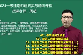 2024一级建造师建筑实务精讲-周超-第49-54讲视频封面