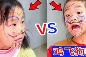 谁家小孩这样啊？心心月月用画笔在对方的脸上画画，气死人了视频封面
