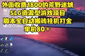 外面收费1800的荒野迷城SLG资源型游戏项目全自动搬砖挂机打金