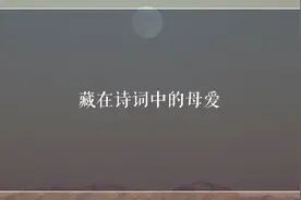 藏在诗词中的母爱视频封面