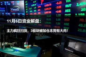 11月6日资金解盘：主力疯狂扫货，3板块被加仓本周有大肉！视频封面