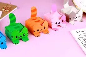 教大家折可爱的小猫咪，每一步都很详细，小朋友也能学会