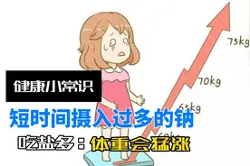 突然间摄入过多的钠会导致短时间体重上升？视频封面
