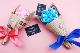 自制教师节手工花束贺卡，非常简单，手工DIY折纸教程