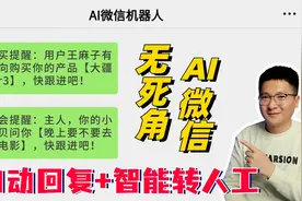 无死角的AI微信：自动回复+智能转人工，无缝衔接、效率翻10倍！视频封面