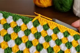 非常简单的钩针毛毯编织图案，入门级教程视频封面