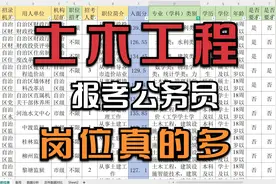 土木工程能报的公务员岗位远比你想象的多视频封面
