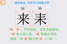 汉字溯源：来耒。同步学简繁汉字，掌握造字方法和本义