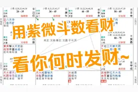 用紫微斗数看财运，看你何时发财。简单速断！