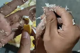 男子买菠萝蜜被黏液沾手到崩溃，各种方法都洗不掉，网友在线支招
