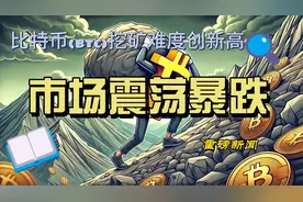重磅新闻：比特币(BTC)挖矿难度创新高，市场震荡暴跌视频封面
