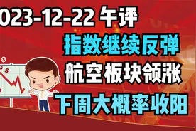 指数继续反弹，航空板块领涨，下周收阳概率大视频封面