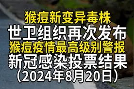 猴痘新变异毒株，世卫发布猴痘最高级别警报；新冠感染投票结果视频封面