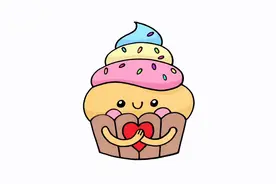 今天我们来画纸杯蛋糕！