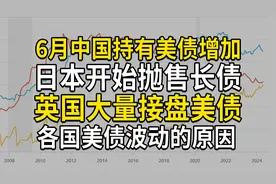 6月中国持有美债增加119亿美元，日本抛售长债，英国大量接盘美债视频封面