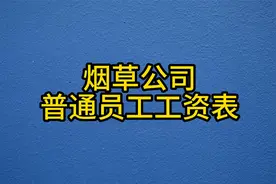 烟草公司普通员工工资表，有你的工资高吗视频封面
