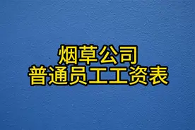烟草公司普通员工工资表，有你的工资高吗视频封面