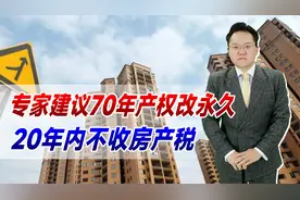 专家建议70年产权改永久，20年内不收房产税，能让楼市再火爆吗？视频封面