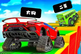 汽车模拟器：用最强的性能越野车模组，挑战爬台阶！