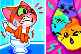 小猫动画：小猫上厕所太困难，它该怎么自救呢？视频封面
