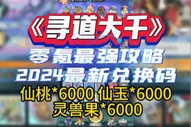 寻道大千零氪最强攻略2024最新兑换码仙桃6000 仙玉6000视频封面