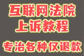 互联网法院上诉教程！专治淘宝、拼多多各种仅退款！视频封面