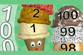 益智早教动画，冰激凌杯从1数到100，认识数字