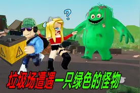 垃圾场怪物：我在垃圾场被袭击了，是一只绿色的怪物