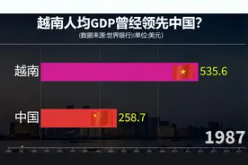 越南人均曾经领先中国，四十年后，两国人均GDP差距大吗？视频封面