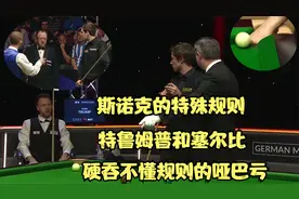 斯诺克的特殊规则，特鲁姆普和塞尔比，硬吞不懂规则的哑巴亏！视频封面