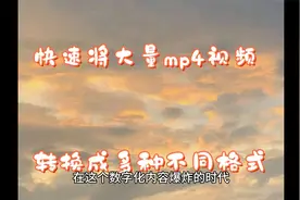 一键操作，快速将大量MP4视频转换成多种不同格式