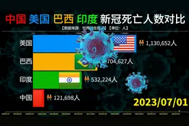 新冠疫情流行三年，对比中国美国巴西印度新冠死亡人数，生命至上