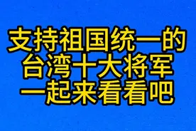 支持祖国统一的，台湾十大将军，一起来看看吧视频封面