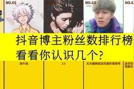 虎扑评分,抖音博主粉丝数排行榜,来看看你认识几个?视频封面