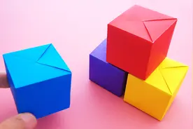 折纸立方体，不用胶水，如何用一张纸折正方体，多面体视频封面
