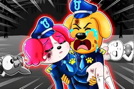 搞笑动画：拉布拉多警长解救小蝶受伤，危机时刻他们如何脱险？视频封面